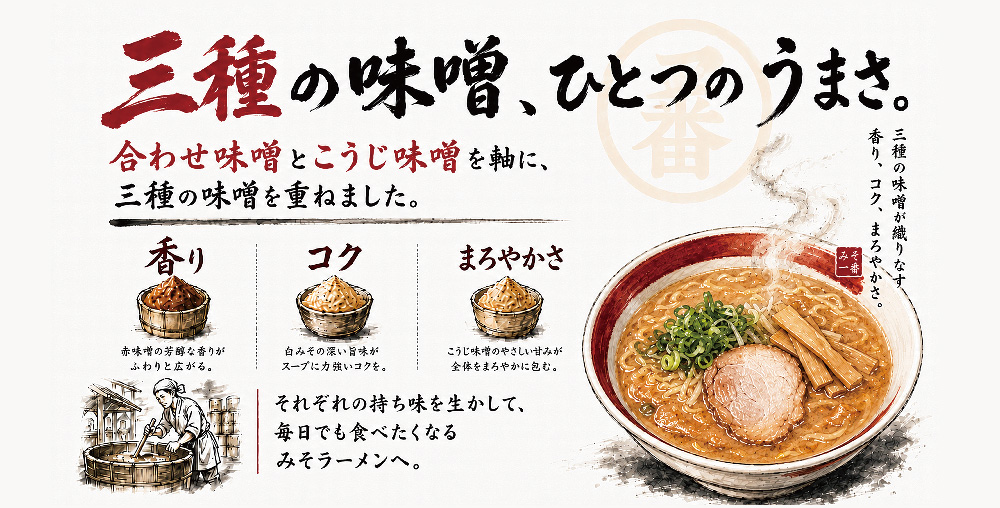 みそ一番 ３種の味噌